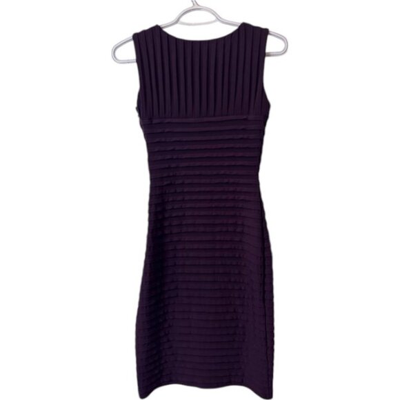 Calvin Klein purple sleeveless textured bodycon dress size 0P - Picture 6 of 6